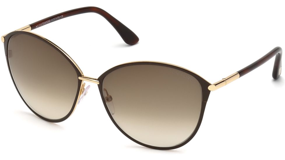 Tom Ford FT0320 Sunglasses - Shiny Rose Gold Frame Color, Gradient Brown Lens Color