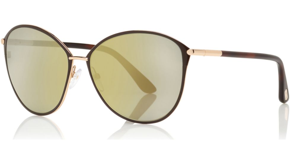 Tom Ford FT0320 Sunglasses - Shiny Rose Gold Frame Color, Smoke Mirror Lens Color