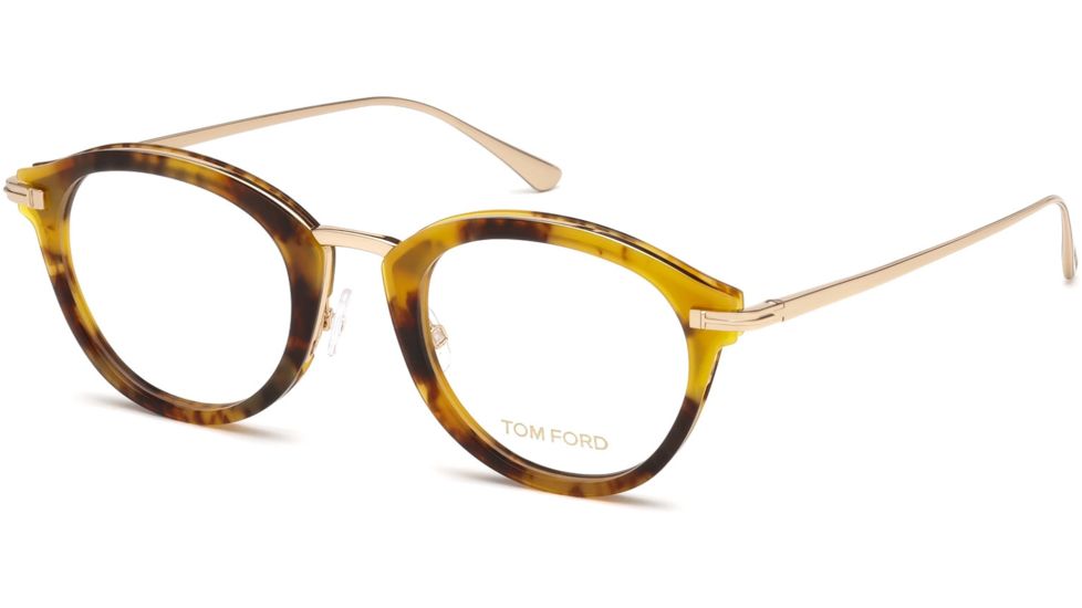 Tom Ford FT5497 Eyeglass Frames - Coloured Havana Frame Color, Coloured Havana Lens Color