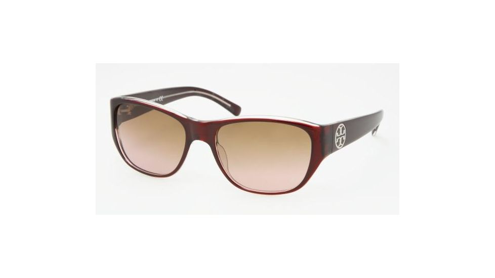 Tory Burch TY7012 Progressive Sunglasses Wine/Clear Frame / 55 mm Prescription Lenses, 840-14-5517