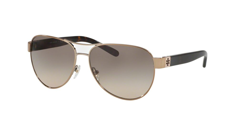 Tory Burch TY6051 Progressive Prescription Sunglasses TY6051-319013-60 - Lens Diameter 60 mm, Frame Color Lt Gold/Dark Tortoise