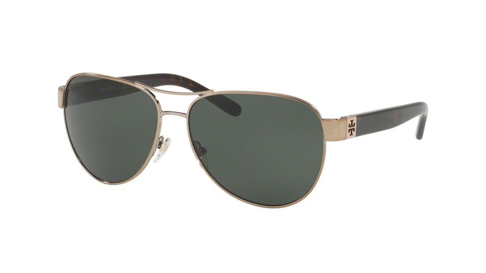 Tory Burch TY6051 Progressive Prescription Sunglasses TY6051-31909A-60 - Lens Diameter 60 mm, Frame Color Lt Gold/Dark Tortoise