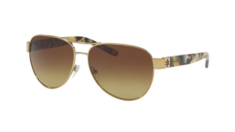 Tory Burch TY6051 Progressive Prescription Sunglasses TY6051-319313-60 - Lens Diameter 60 mm, Frame Color Gold/pearl Tokyo Tort