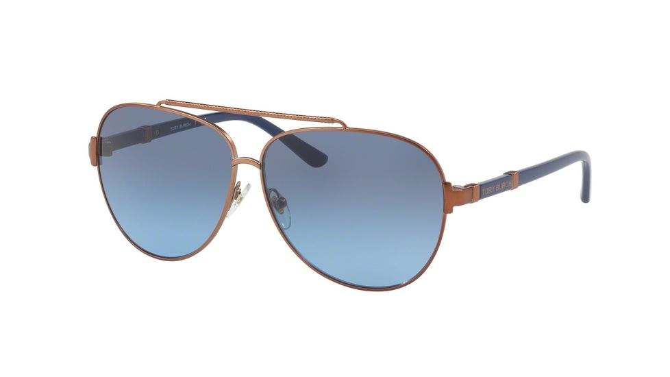 Tory Burch TY6056 Sunglasses 32378F-59 - Bronze Frame, Navy Gradient Lenses