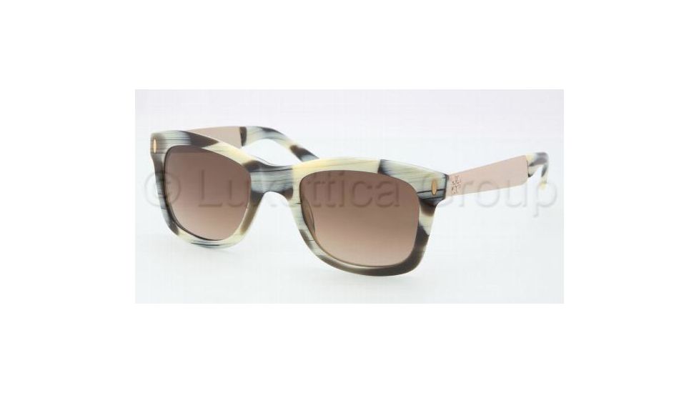 Tory Burch TY7042 TY7042 Bifocal Prescription Sunglasses TY7042-105013-5221 - Lens Diameter 52 mm, Frame Color Olive Horn
