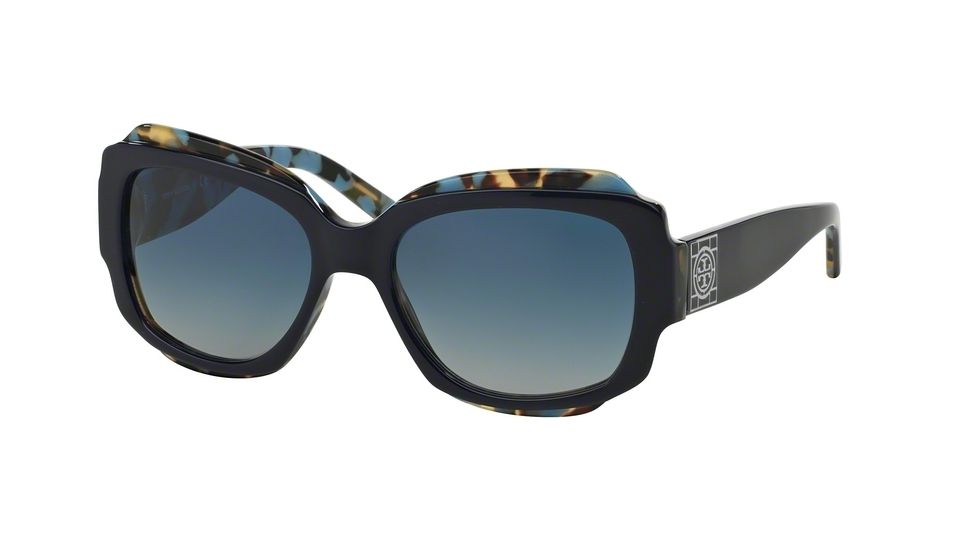 Tory Burch TY7070 Single Vision Prescription Sunglasses TY7070-12804L-55 - Lens Diameter 55 mm, Frame Color Navy/tort