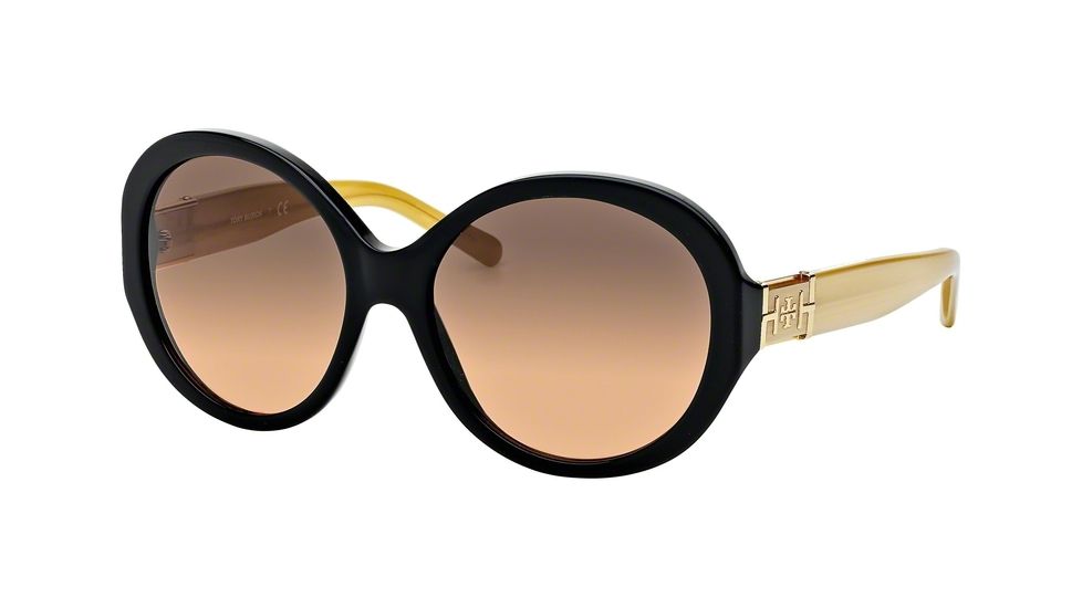 Tory Burch TY7072 Progressive Prescription Sunglasses TY7072-133795-56 - Lens Diameter 56 mm, Frame Color Black/blonde Tortoise