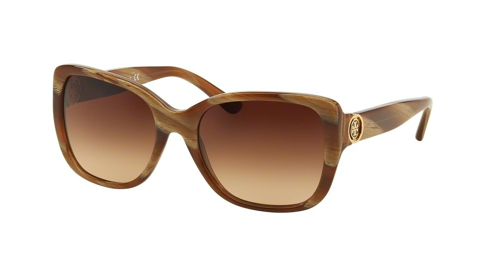 Tory Burch TY7086 Progressive Prescription Sunglasses TY7086-153213-55 - Lens Diameter 55 mm, Frame Color Light Honey Horn