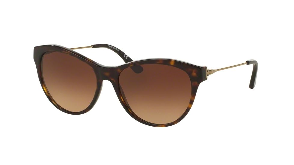 Tory Burch TY7093 Progressive Prescription Sunglasses TY7093-103313-56 - Lens Diameter 56 mm, Frame Color Dark Tortoise/Gold
