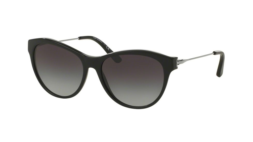 Tory Burch TY7093 Progressive Prescription Sunglasses TY7093-139011-56 - Lens Diameter 56 mm, Frame Color Black/Silver