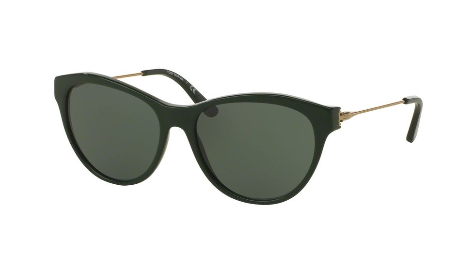 Tory Burch TY7093 Progressive Prescription Sunglasses TY7093-155471-56 - Lens Diameter 56 mm, Frame Color Racing Green/gold
