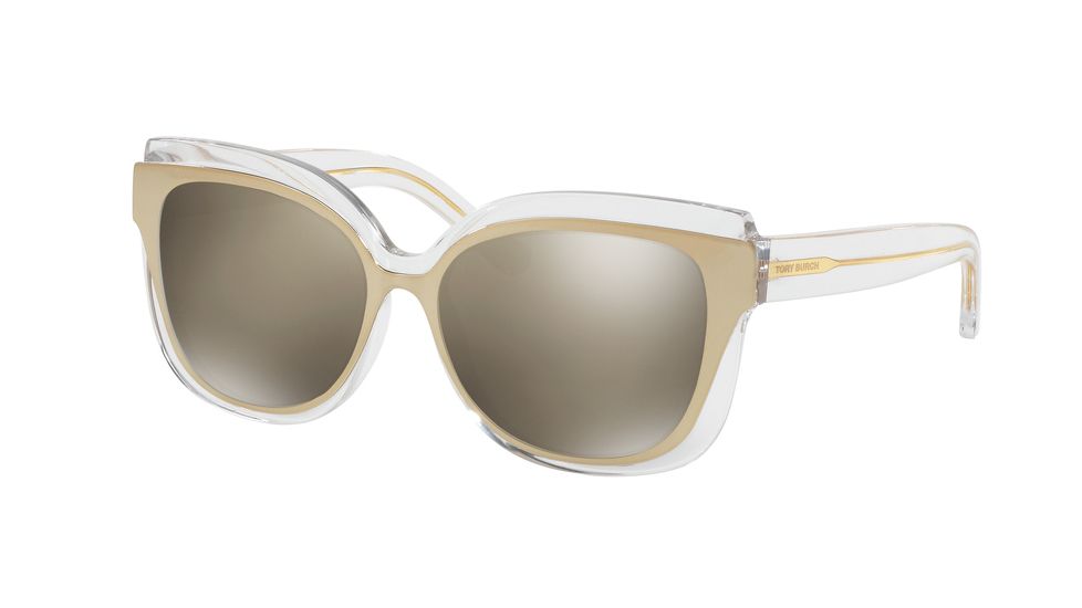 Tory Burch TY9046 Progressive Prescription Sunglasses TY9046-16025A-55 - Lens Diameter 55 mm, Frame Color Crystal-Gold