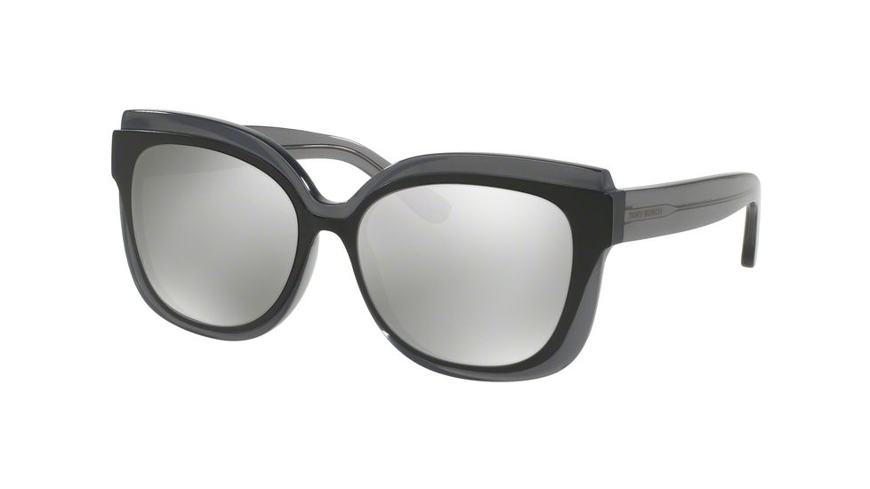 Tory Burch TY9046 Progressive Prescription Sunglasses TY9046-16036G-55 - Lens Diameter 55 mm, Frame Color Dark Grey Translucent/matte Bl