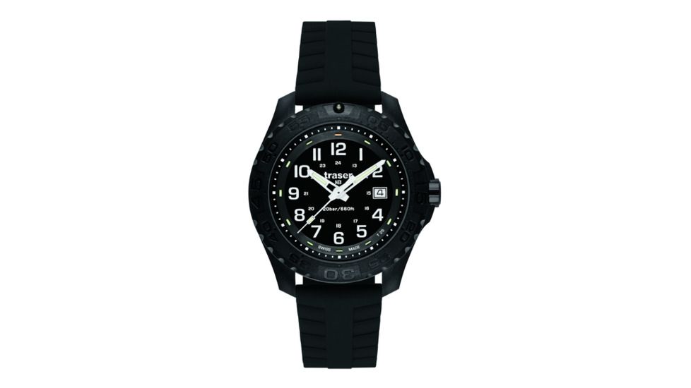 Traser Outdoor Pioneer, Rubber Strap, Black, 44mm, 102904