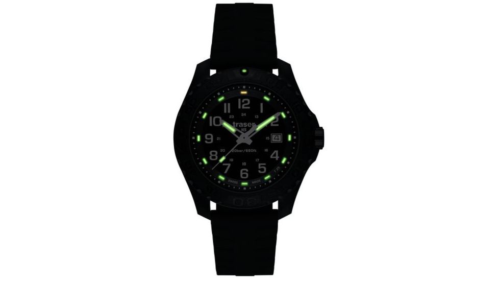Traser Outdoor Pioneer, Silicone Strap, Black, 44mm, 105125