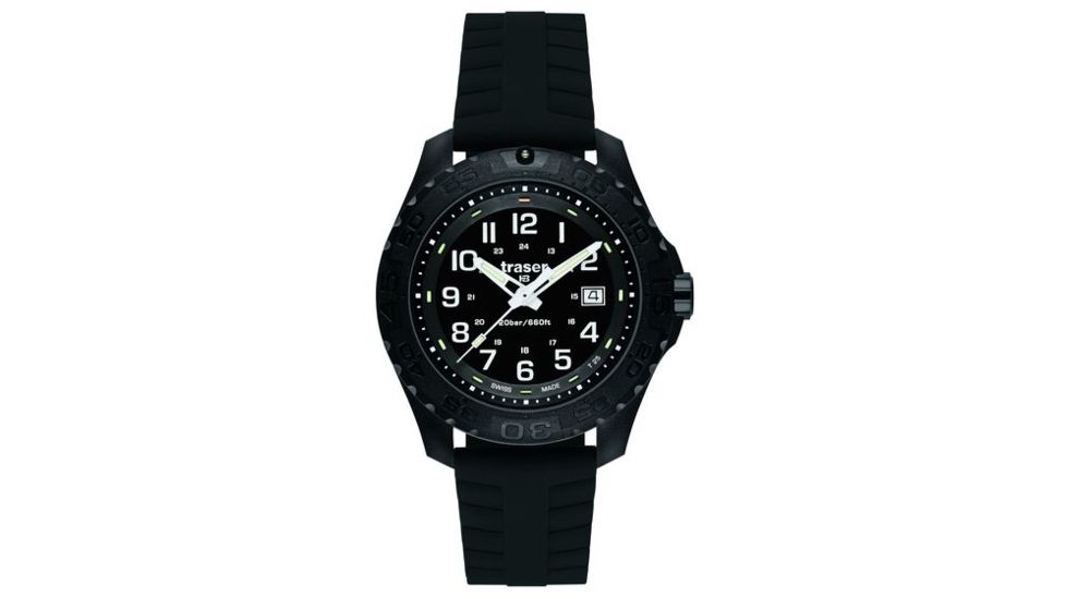 Traser Outdoor Pioneer, Silicone Strap, Black, 44mm, 105125