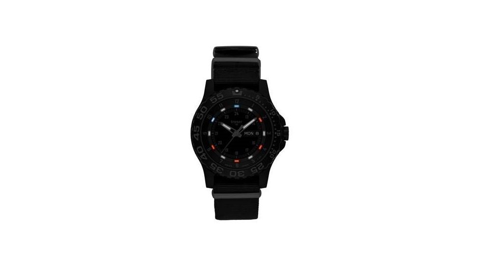 Traser P66 Red, White and Blue Shade, Nato Strap, Black, 45mm, 107370