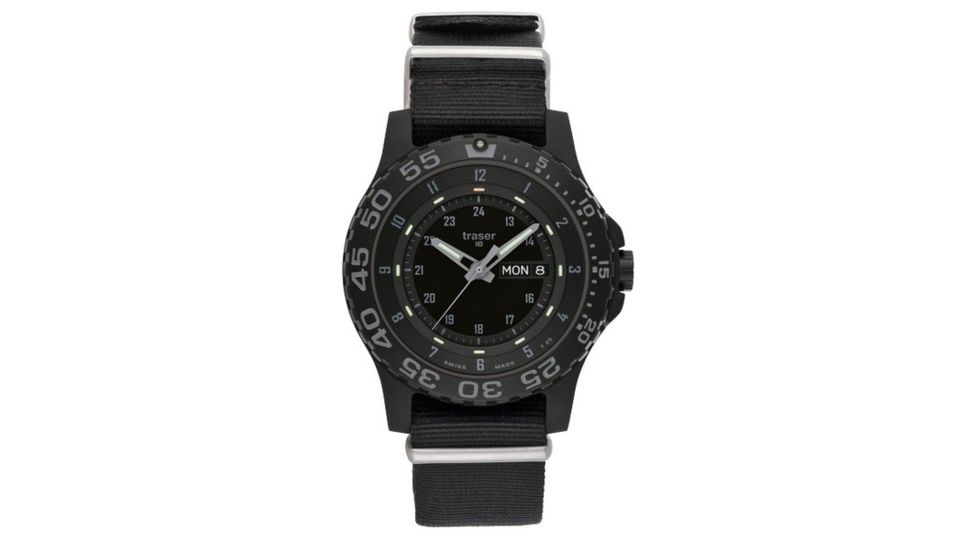 Traser P66 Red, White and Blue Shade, Nato Strap, Black, 45mm, 107370