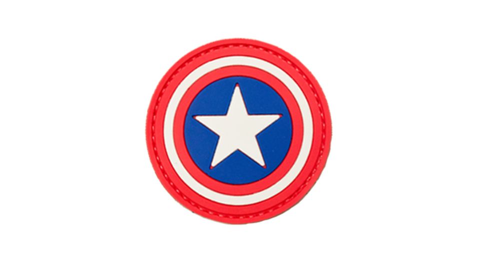 Trooper Clothing Captain America Standard PVC Patch, Red, White and Blue, One Size 9628