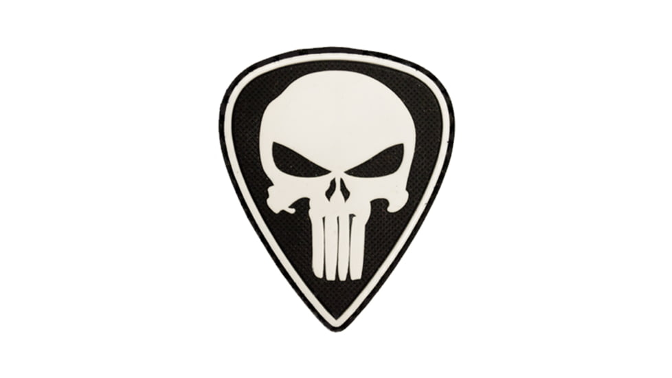 Trooper Clothing Punisher Black and White PVC Patch, Black and White, One Size 9630