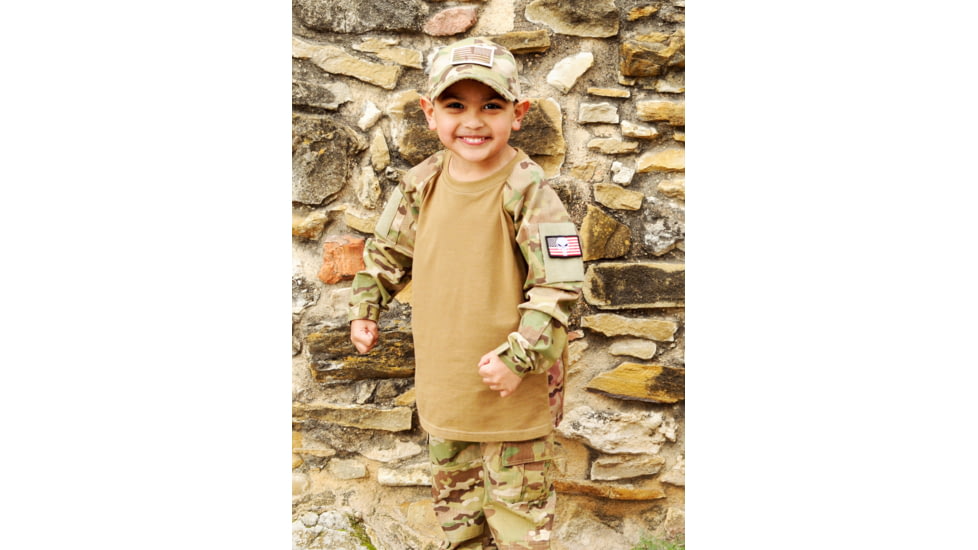 Trooper Clothing Tactical Combat Battle Shirt w/Mesh Side Vents,Large, Multi Color Camo and Coyote, Large 14-16, 9300-L