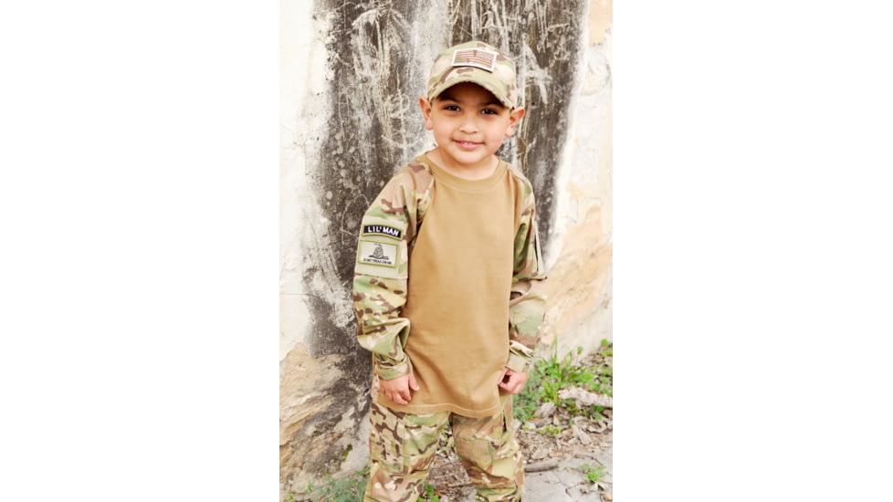 Trooper Clothing Tactical Combat Battle Shirt w/Mesh Side Vents,Large, Multi Color Camo and Coyote, Large 14-16, 9300-L