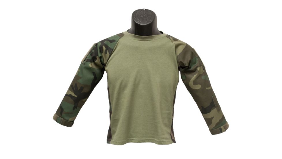 Trooper Clothing Tactical Combat BDU Battle Shirt w/Mesh Side Vents,Medium, BDU Camouflage and OD Green, Medium (10-12) 9303-M