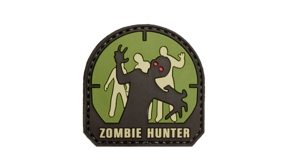 Trooper Clothing Zombie Hunter PVC Patch, Black and OD Green, One Size 9631