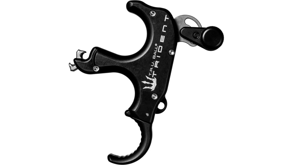 TRU Ball Trident Flex Release 3 Finger Aluminum, Black, Medium, TRDF-BK-M