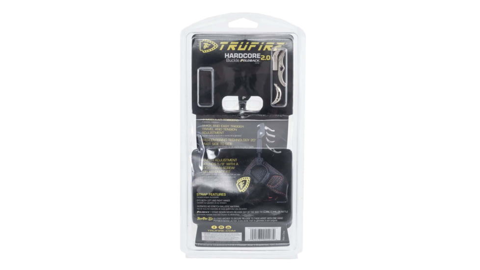 Tru-Fire Hardcore 2.0 Wrist Release, Buckle Foldback, Black, T20500