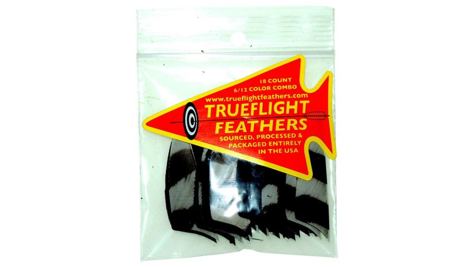 Trueflight Feather Combo Pack, Barred/Black 2in. RW ShieldCut 30936