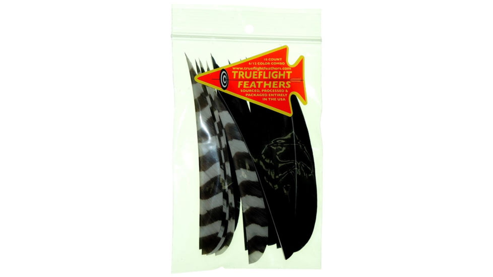 Trueflight Feather Combo Pack, Barred/Black 5in. LW ShieldCut 21936