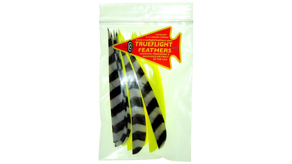 Trueflight Feather Combo Pack, Barred/Chartreuse5in.LW Shield 21937