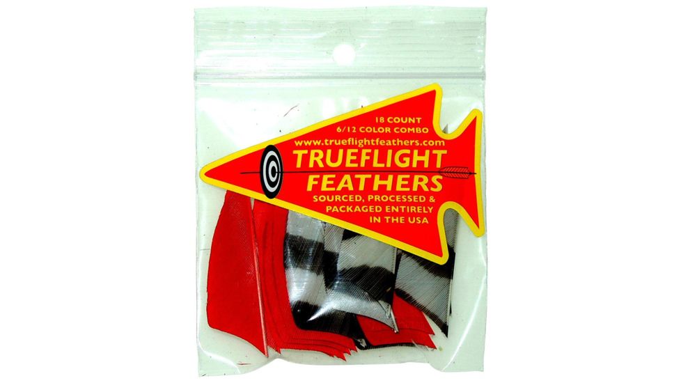 Trueflight Feather Combo Pack, Barred/Red 2in. RW Shield Cut 30932