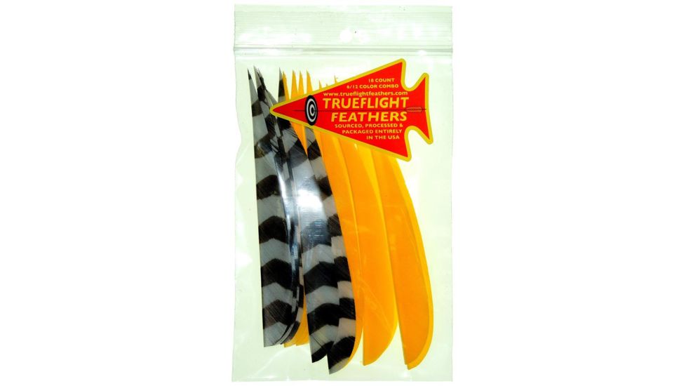Trueflight Feather Combo Pack, Barred/Yellow 5 in. LW Shield 21933