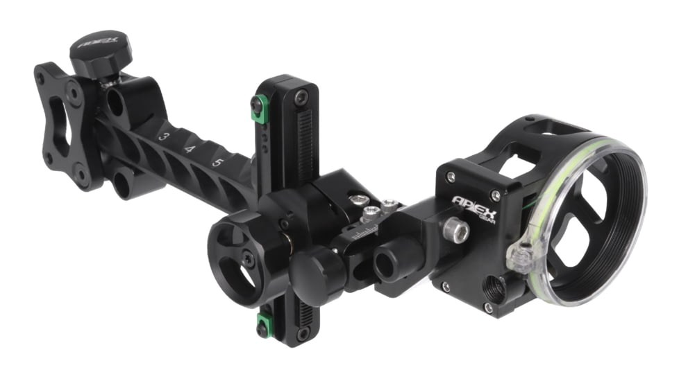 TruGlo Aegis 1 Light 19 Bow Sight - 5 Position, Detachable Bracket, Black, TG-AG2211BD