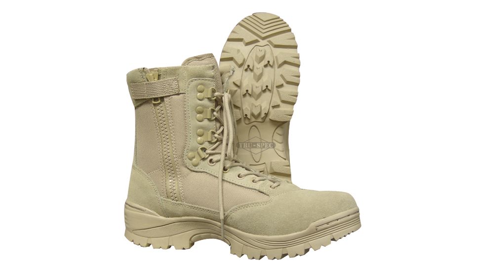 Tru-Spec Tru Boots Tan Zipper Tact, 5R 4054004