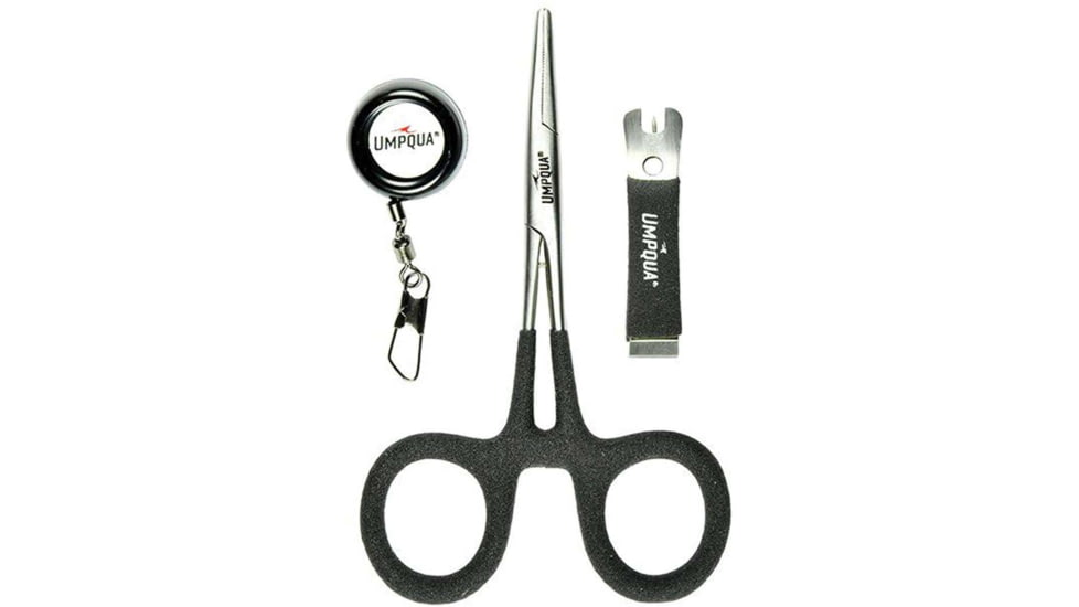Umpqua Rivergrip Combo Zinger, Nippers, Hemostat, Black, 30785