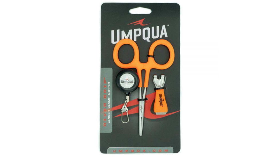 Umpqua Rivergrip Combo Zinger, Nippers, Hemostat, Orange, 32058