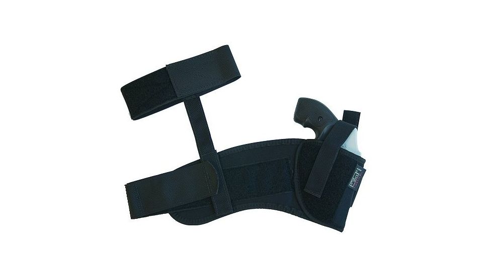 Uncle Mike's Black Ankle Holster, 2in bbl Small frame 5-shot Revolvers, Right Hand
