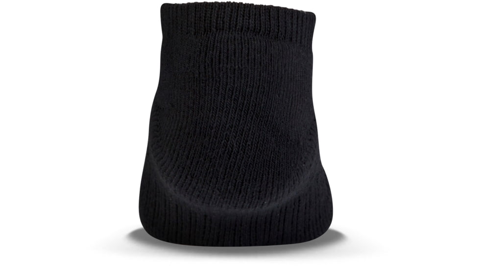Under Armour Charged Cotton 2.0 Socks, Pack of 6, Black/Gray, 10-13 Large, U320-BLK/GRY-LG