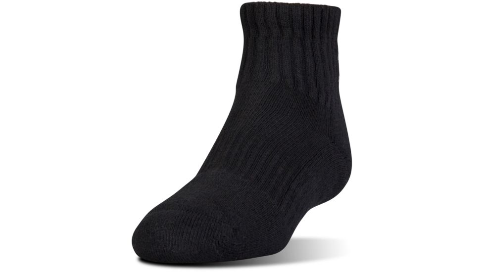 Under Armour Charged Cotton 2.0 Socks, Pack of 6, Black/Gray, 9-11 Medium, U321-BLK/GRY-MD
