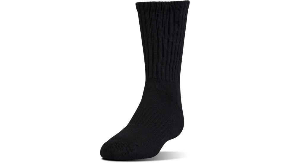 Under Armour Charged Cotton 2.0 Socks, Pack of 6, Black/Gray, 13-15 Extra Large, U322-BLK/GRY-XL
