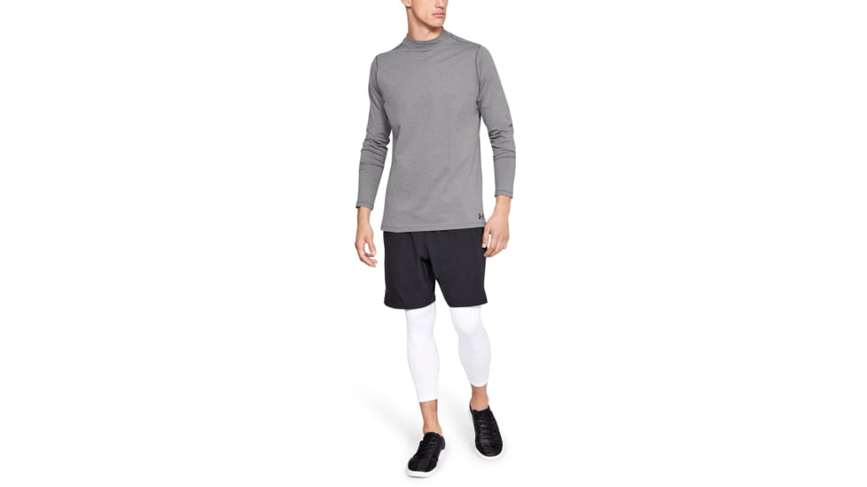 Under Armour ColdGear Armour Fitted Mock - Mens, Tall, Charcoal Light Heather, X-Large, 1320805019XLT