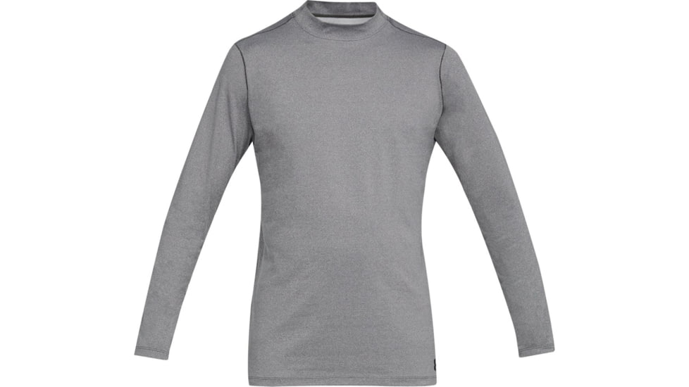 Under Armour ColdGear Armour Fitted Mock - Mens, Tall, Charcoal Light Heather, X-Large, 1320805019XLT