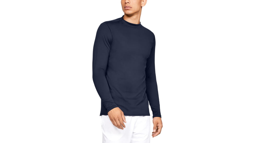 Under Armour ColdGear Armour Fitted Mock - Mens, Midnight Navy, Small, 1320805410SM