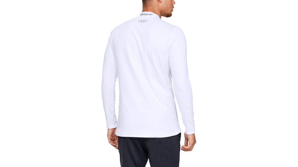 Under Armour ColdGear Armour Fitted Mock - Mens, White, 2X-Large, 13208051002X