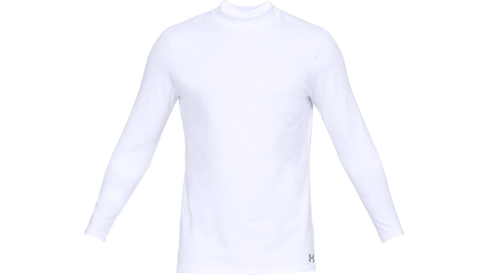 Under Armour ColdGear Armour Fitted Mock - Mens, White, 2X-Large, 13208051002X