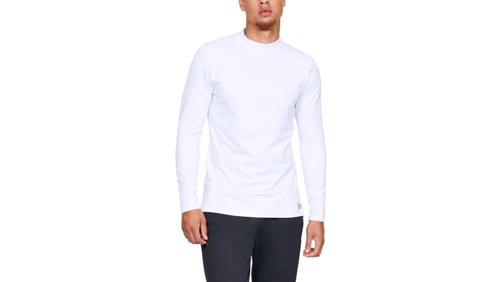 Under Armour ColdGear Armour Fitted Mock - Mens, White, 2X-Large, 13208051002X