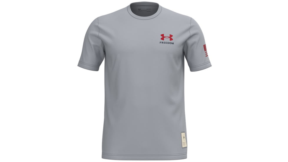 Under Armour Freedom Vintage 2 T-Shirt - Mens, Mod Gray, 2XL, 13654430112X